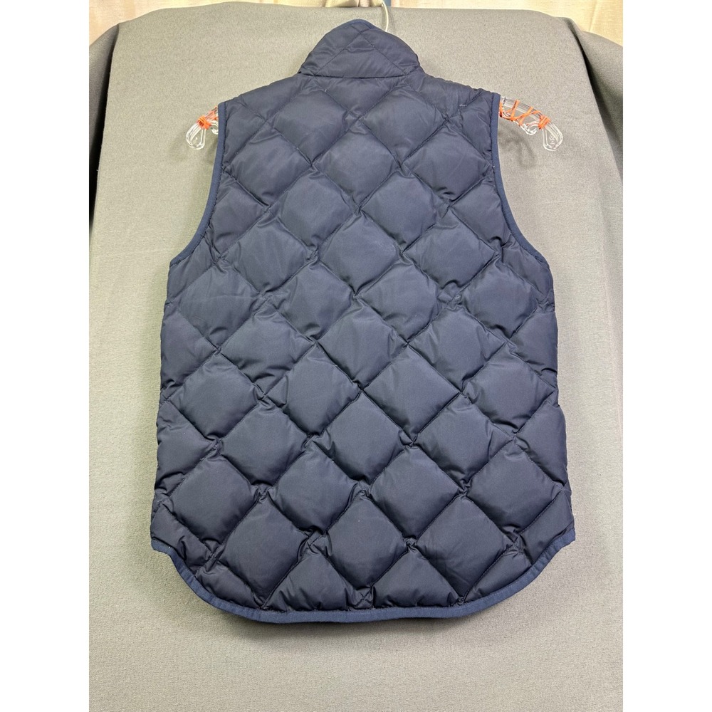 J.Crew‎ Excursion Quilted Puffer Vest Women's Navy Blue Gold Snaps Down Fill PXS - Picture 10 of 10